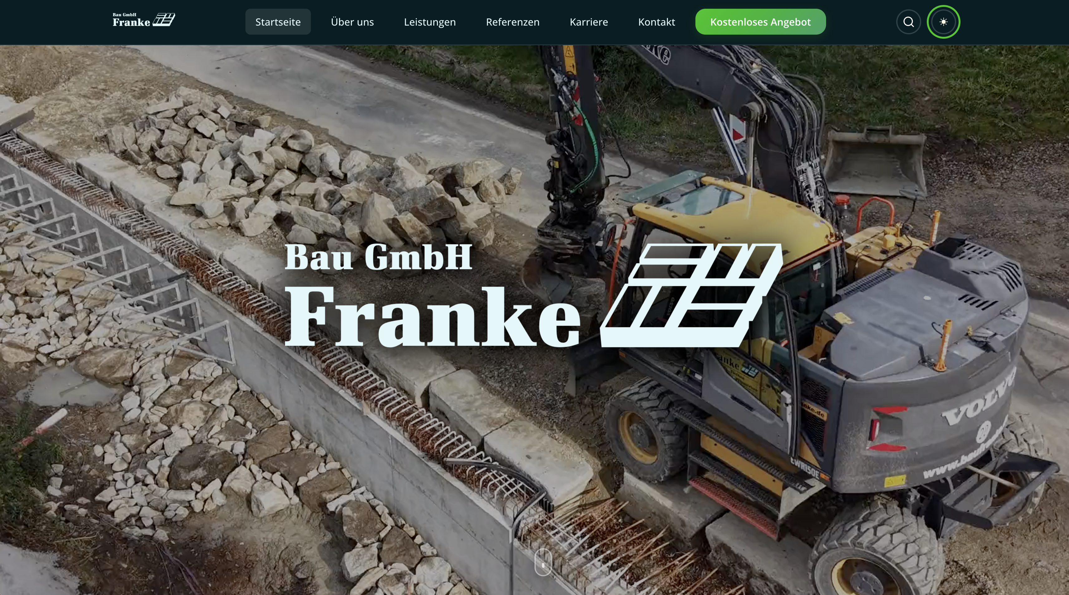 Bau GmbH Franke Website Vorschau