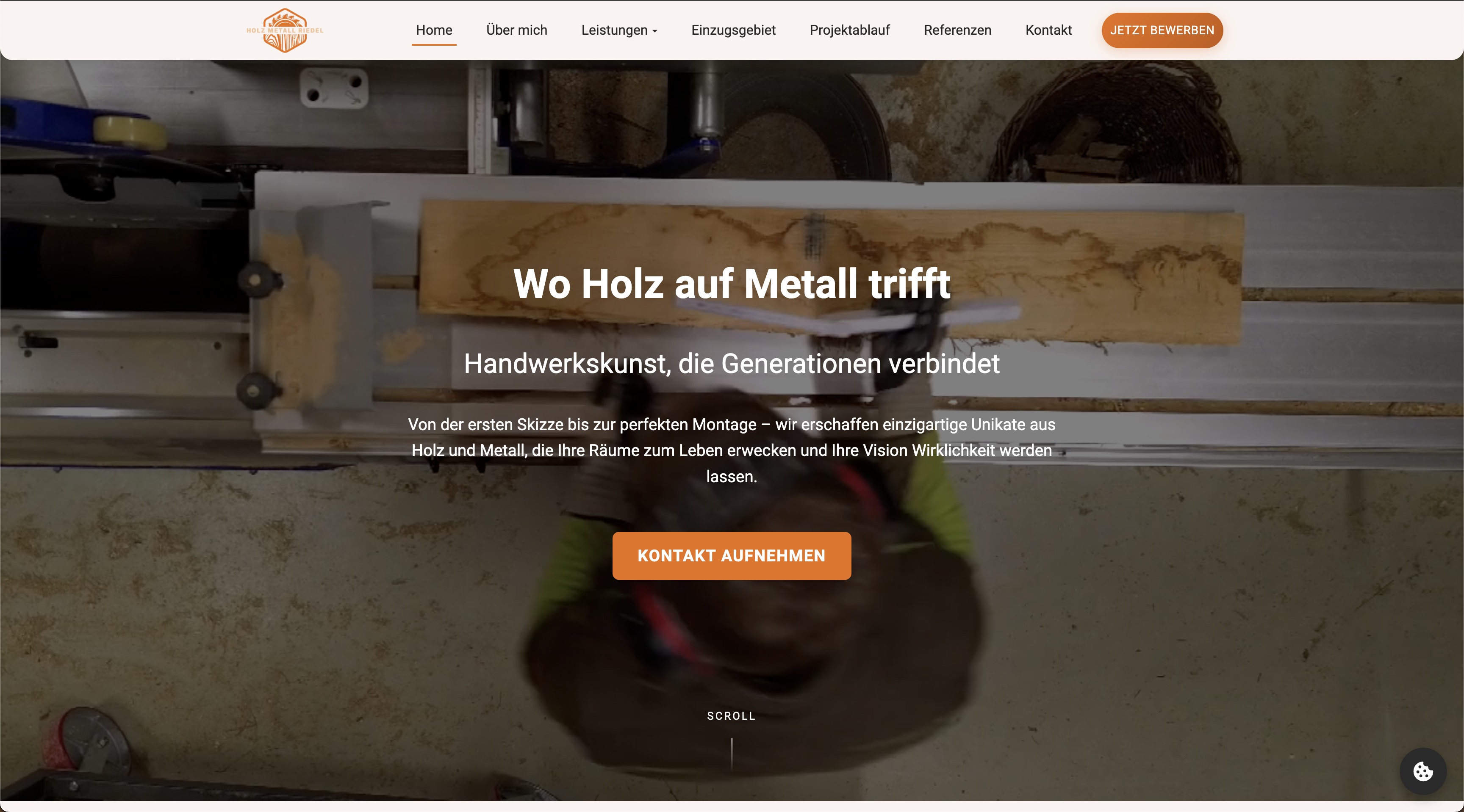 Holz Metall Riedel Website Vorschau