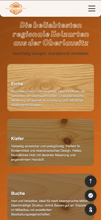 Detaillierte Darstellung der verschiedenen Hölzer